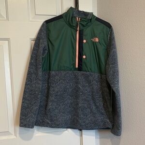 The North Face Forest Green and Charcoal Patterned Jacket